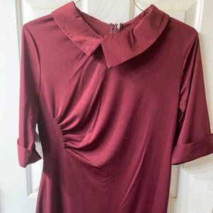 Women's Embellished / Collar Sheath Dress